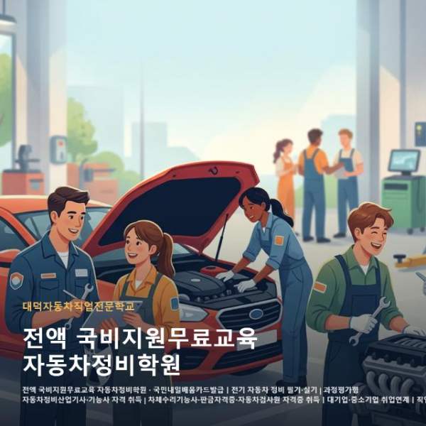 전액 국비지원무료교육 자동차정비학원