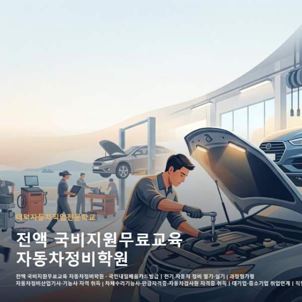 전액 국비지원무료교육 자동차정비학원