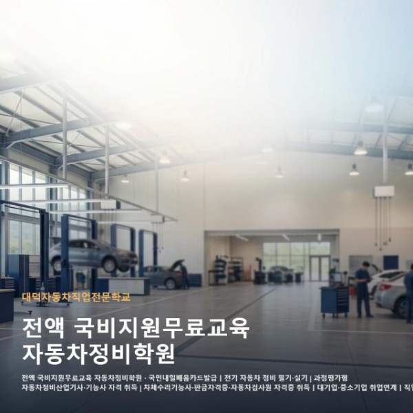 전액 국비지원무료교육 자동차정비학원