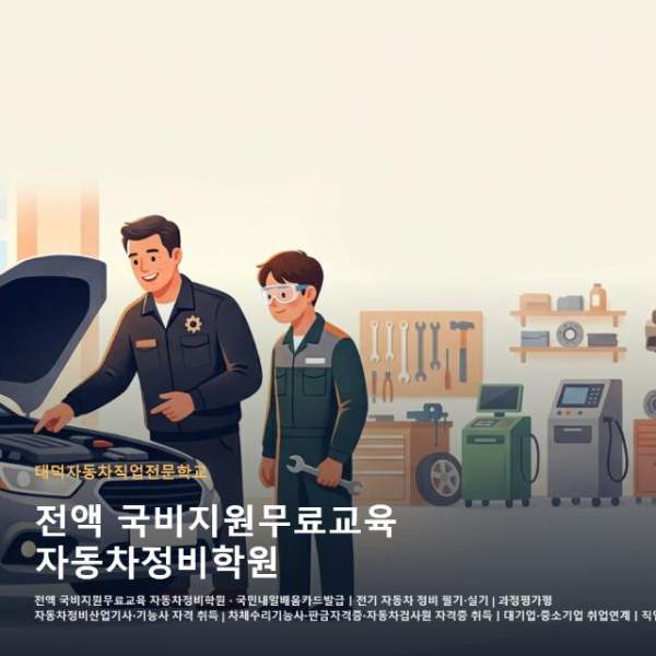 전액 국비지원무료교육 자동차정비학원