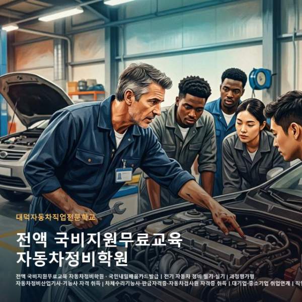 전액 국비지원무료교육 자동차정비학원