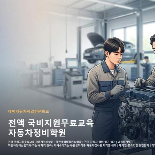 전액 국비지원무료교육 자동차정비학원