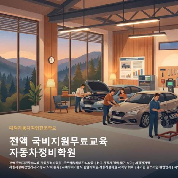 전액 국비지원무료교육 자동차정비학원