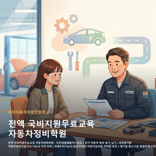 전액 국비지원무료교육 자동차정비학원