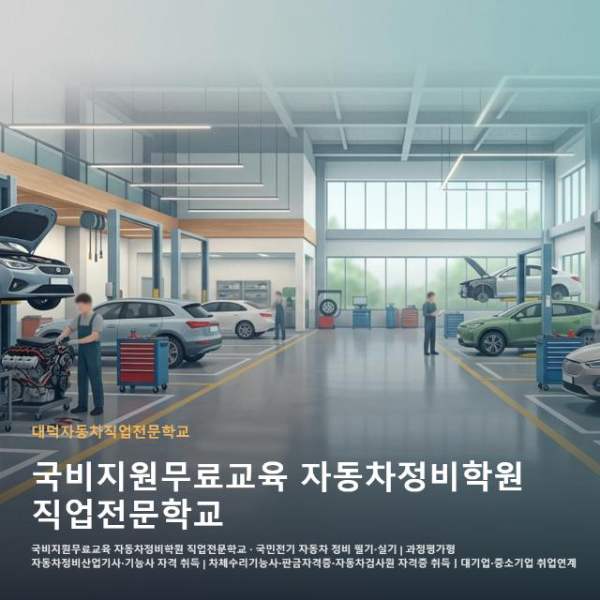 국비지원무료교육 자동차정비학원 직업전문학교
