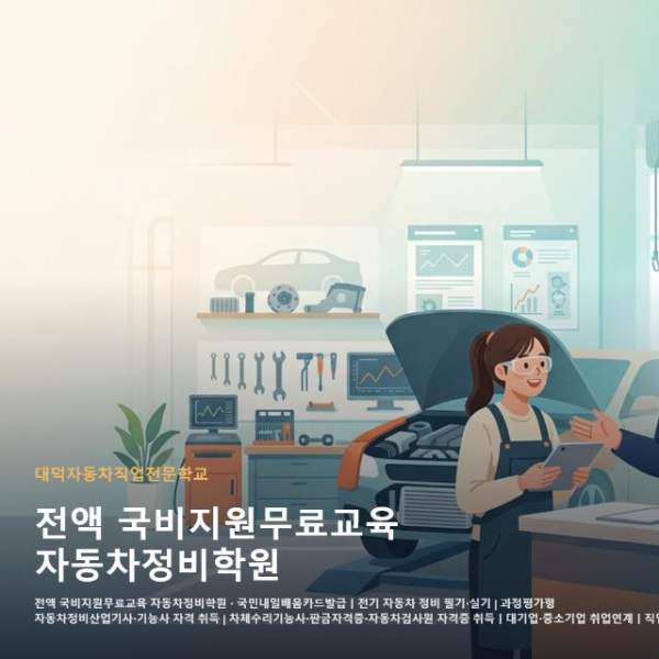 전액 국비지원무료교육 자동차정비학원