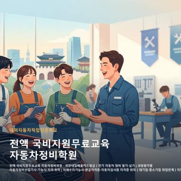 전액 국비지원무료교육 자동차정비학원