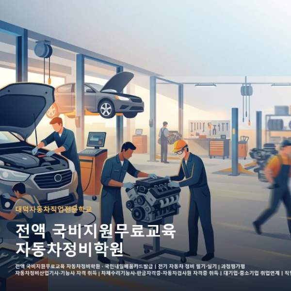 전액 국비지원무료교육 자동차정비학원