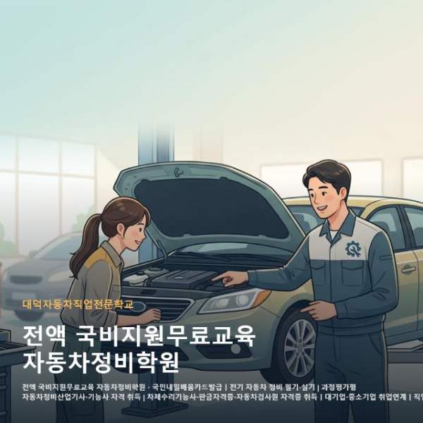 전액 국비지원무료교육 자동차정비학원