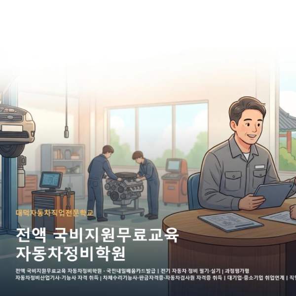 전액 국비지원무료교육 자동차정비학원