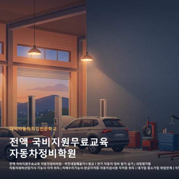 전액 국비지원무료교육 자동차정비학원