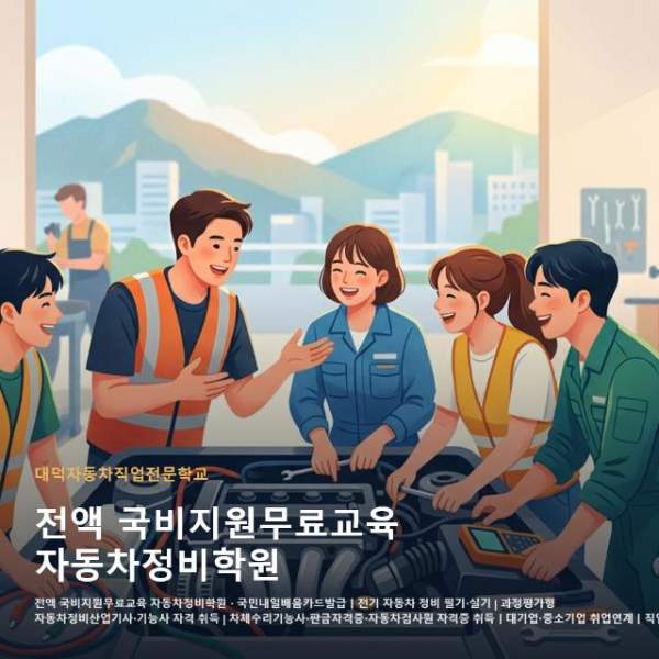 전액 국비지원무료교육 자동차정비학원