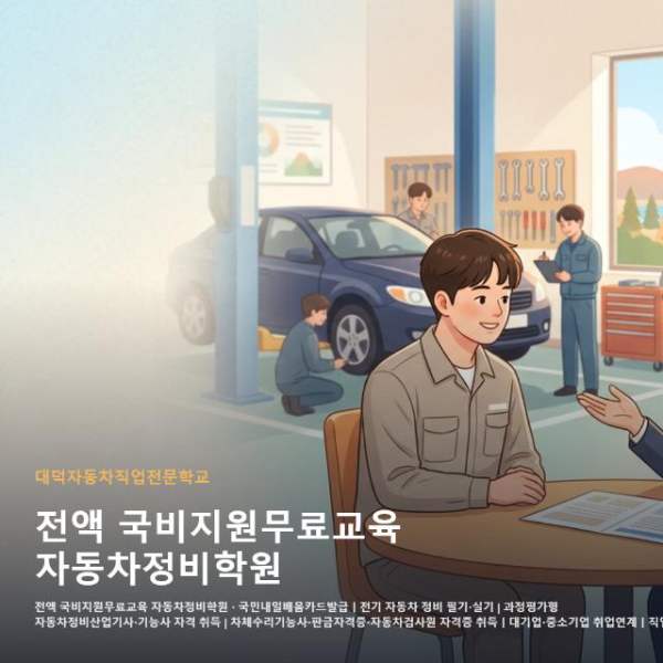 전액 국비지원무료교육 자동차정비학원
