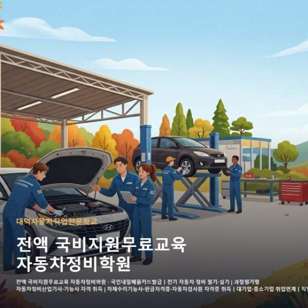 전액 국비지원무료교육 자동차정비학원