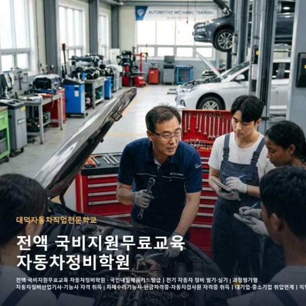 전액 국비지원무료교육 자동차정비학원