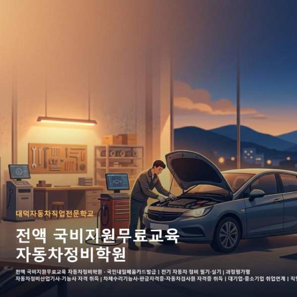 전액 국비지원무료교육 자동차정비학원