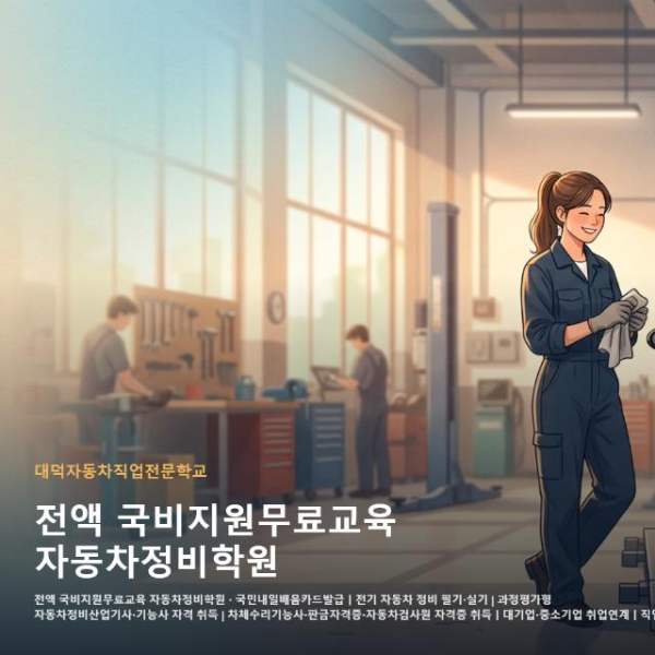 전액 국비지원무료교육 자동차정비학원