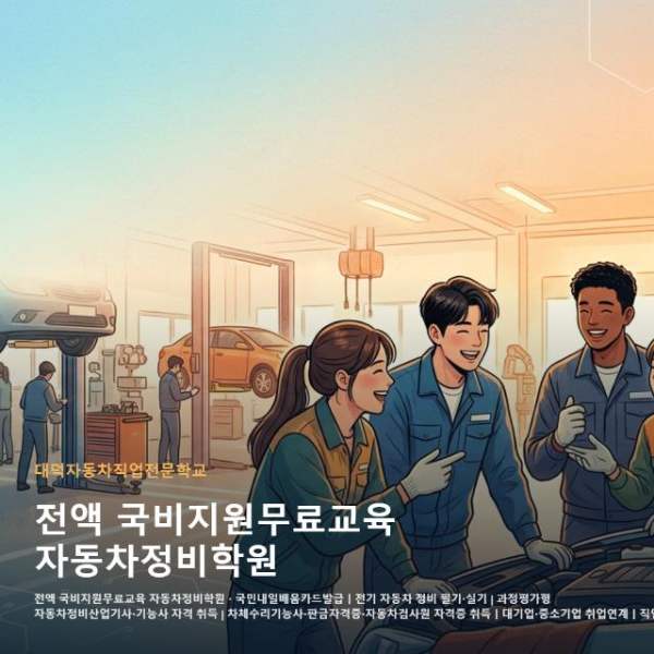 전액 국비지원무료교육 자동차정비학원