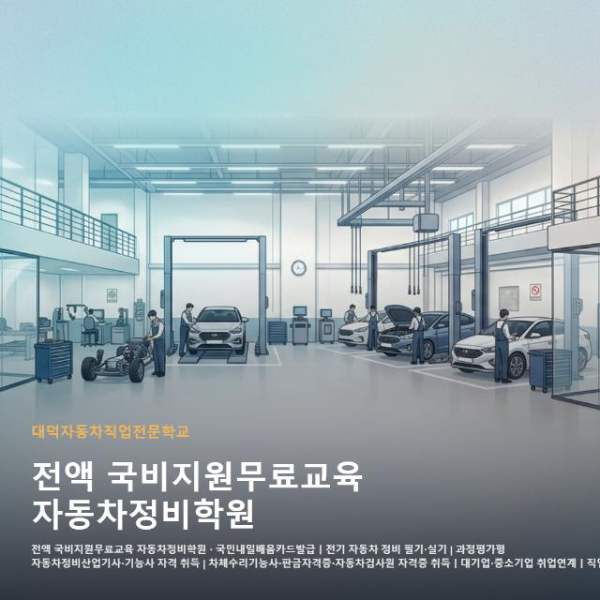 전액 국비지원무료교육 자동차정비학원