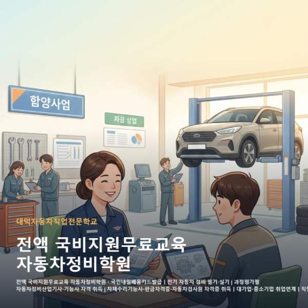 전액 국비지원무료교육 자동차정비학원