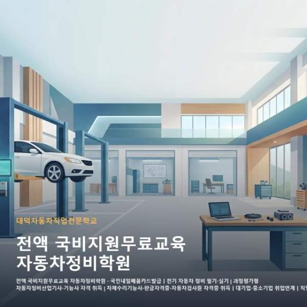 전액 국비지원무료교육 자동차정비학원