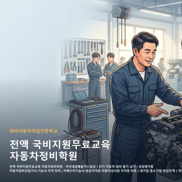 전액 국비지원무료교육 자동차정비학원