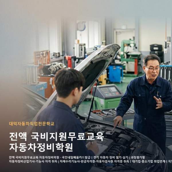 전액 국비지원무료교육 자동차정비학원