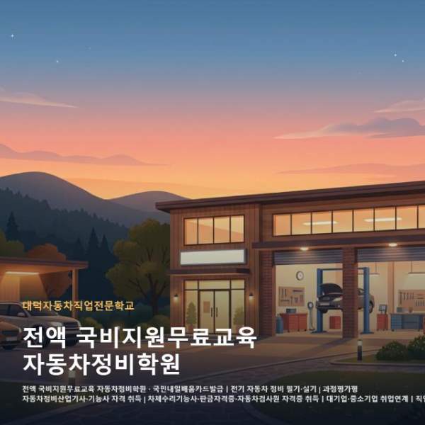 전액 국비지원무료교육 자동차정비학원