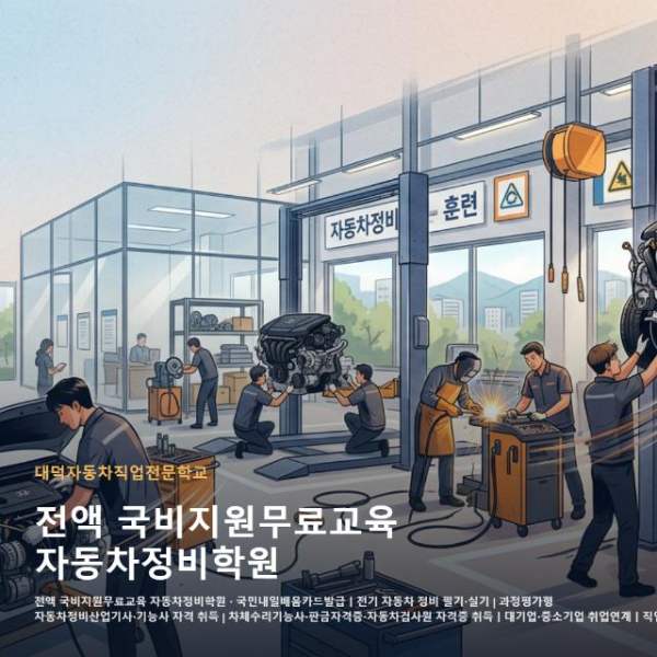 전액 국비지원무료교육 자동차정비학원